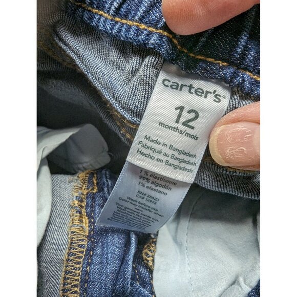 Carters Infant Jeans 12 Months Blue Pants - Picture 3 of 3